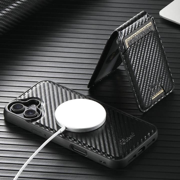 Image du produit Ueli Express Étui magnétique en carbone avec porte-cartes amovible (Apple iPhone 16)