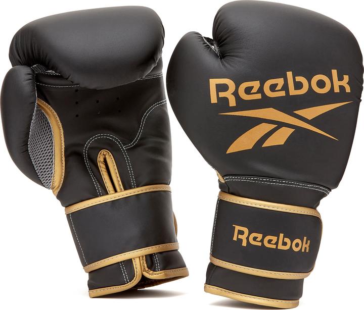 Actual product image Reebok Boxing Gloves 14oz Gold/Black (14 OZ)