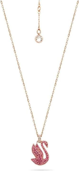 Actual product image Swarovski Iconic Swan Necklace Swan Medium Pink Rose Gold (Swarovski Metal, 42 - 47 cm)