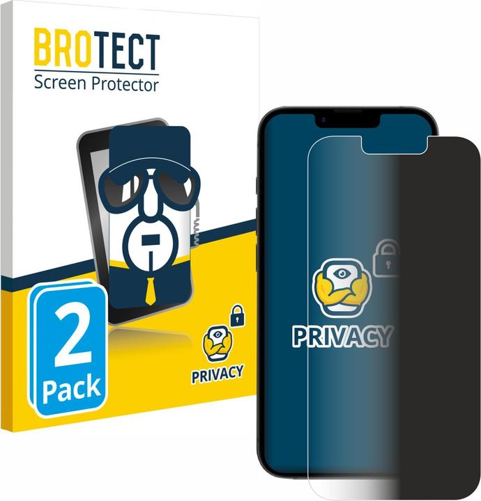 Productafbeelding BROTECT Sichtschutzfolie Anti-Spy Privacy Folie Blaulicht-Schutz (2 Stuk, Apple iPhone 16e)