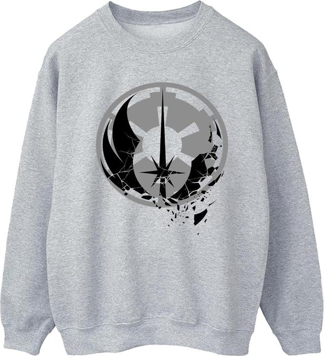 Actual product image Star Wars Womens/Ladies Obi-Wan Kenobi Fractured Logos Sweatshirt (S)