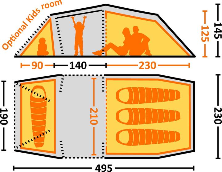 Produktbild Eureka! Bighorn 3XDi (Tunnelzelt, 5.80 kg, 4 Personen)