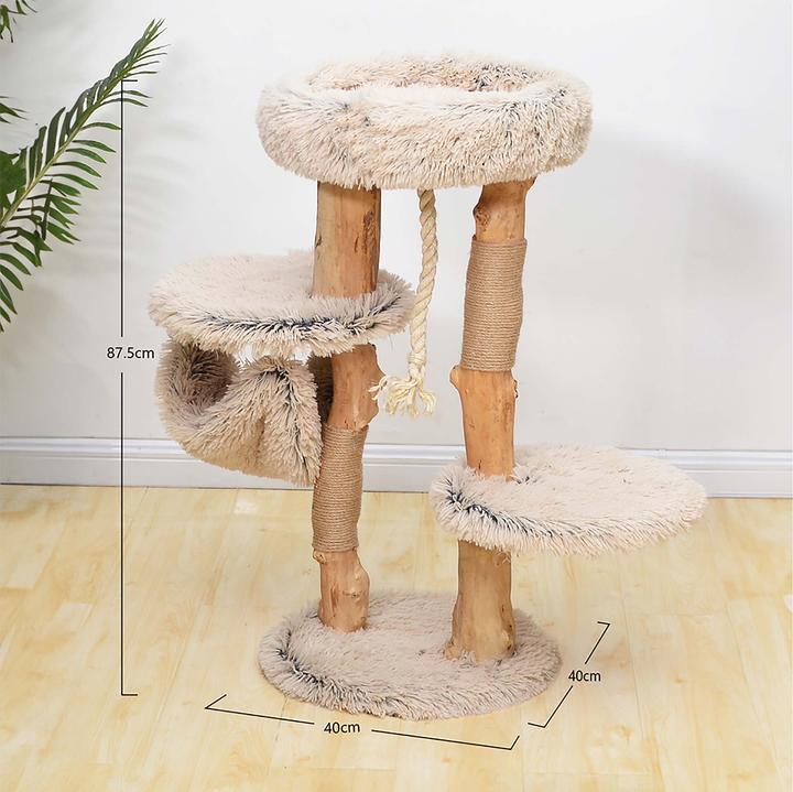 Produktbild Fudajo Designer-Kratzbaum (87.50 cm, Braun, Creme)