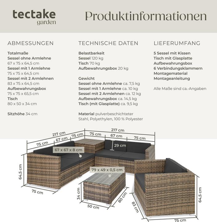 Produktbild tectake Pisa
