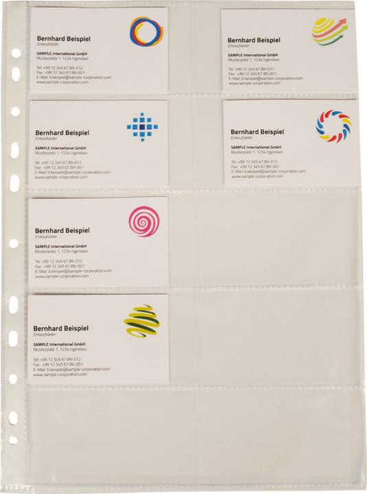Produktbild Q-Connect Zeigebuchtaschen für Visitenkarten (86 x 56 mm, 1 x)