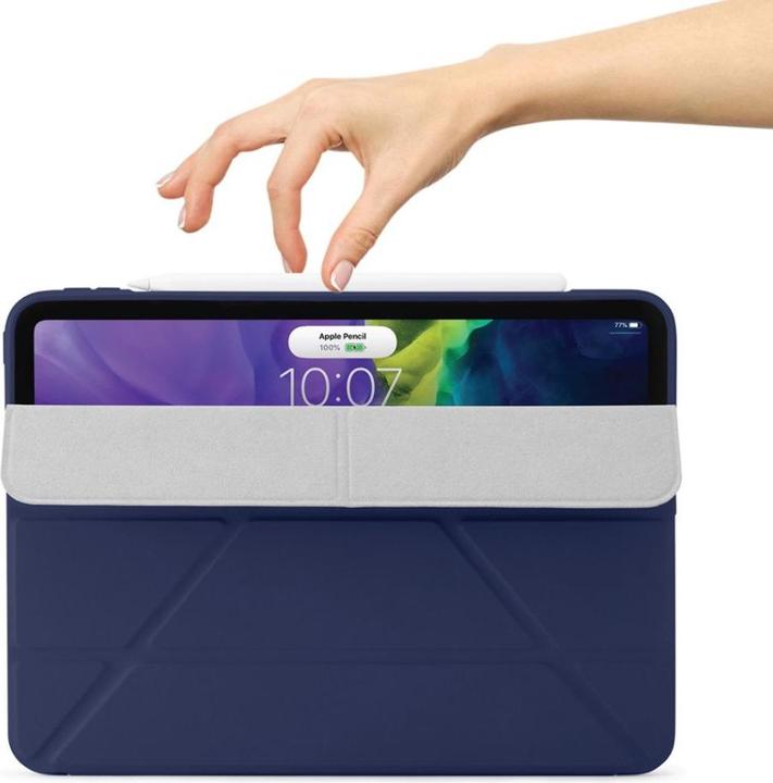 Actual product image Pipetto iPad Air 10.9 Origami Case (Color: Dark Blue) (A2316, A2325, A2072)
