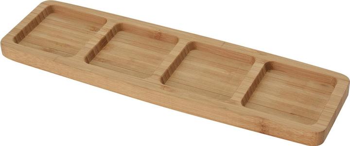 Excellent Houseware Serving Platter Bamboo 4 Compartments