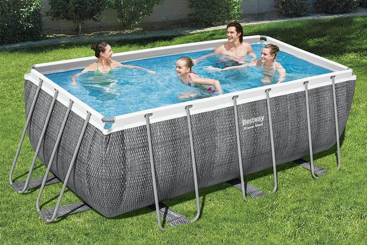 Produktbild Bestway Rectangular Power Frame Pool (412 x 201 x 122 cm)
