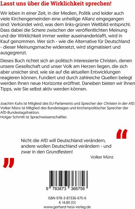 Image du produit Mut zur Wahrheit (Allemand, Joachim Kuhs, Holger Schmitt, Volker Münz, 2020)