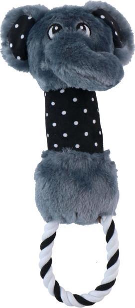 Image du produit Pet Toys Dog toy w/ rope animal 3as (Jouet en peluche chien)