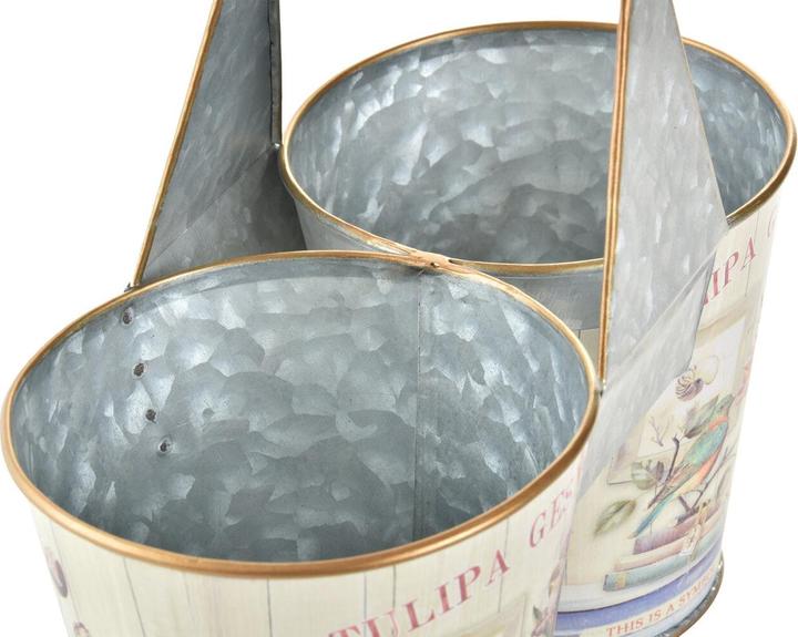 Actual product image DKD Home Decor Blumentopf Rosa Metall Shabby Chic 24 x 12 x 23 cm (24 cm)