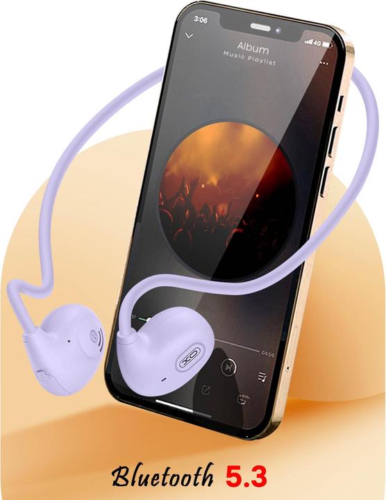 Actual product image xO Bluetooth earphones BS34 with bone conduction purple (14 h, Wireless)
