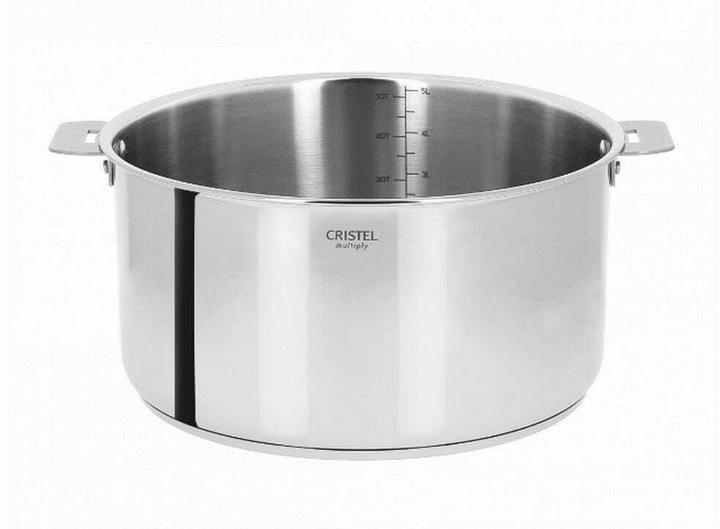 Actual product image Cristel Casteline casserole Ø18cm (18 cm, Pot, Stainless steel)