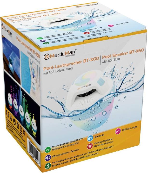 Immagine prodotto Technaxx Altoparlante impermeabile BT-X60 (8 h, Porta USB)