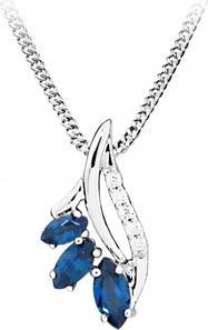 Image du produit Silver Cat Collier Fashion avec zircons et cristal de saphir SC385