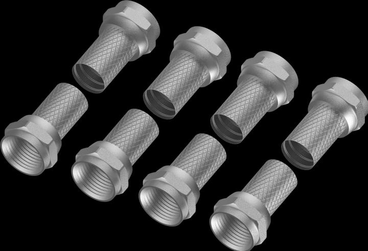 Actual product image Hama F connector, 7.0 mm, screwable, 8 pieces (Antenna cable)
