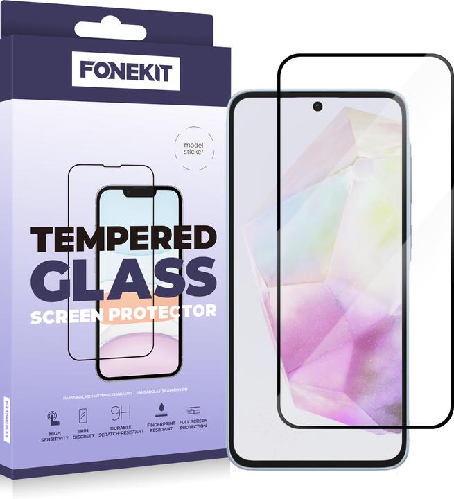Image du produit FoneKit Full Cover Tempered Glass, Samsung Galaxy A36, black (1 pièce(s), Samsung Galaxy A36)