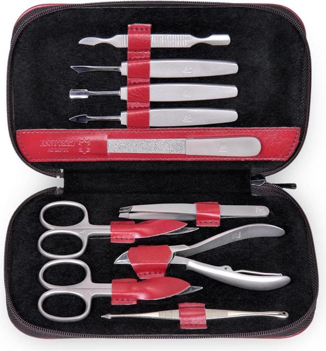 Image du produit Sacher TR600R.0103 - Trousse manucure 10 pièces rouge cuir