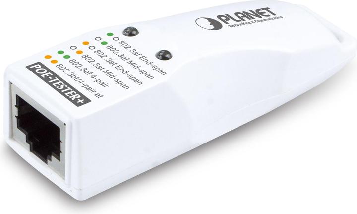 Planet IEEE802.3bt/at/af POE Tester PoE Tester Bianco (Attrezzi)