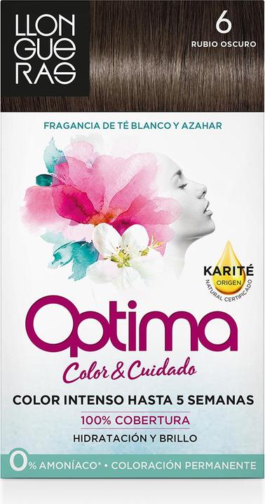 Actual product image Llongueras OPTIMA hair colour #6-deep blond (6)
