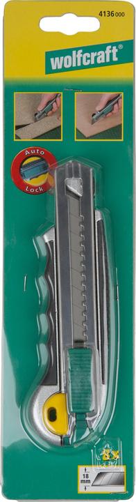 Immagine prodotto wolfcraft wolfcraft 1 Profi-Abbrechklingenmesser 2K, 18 mm (Taglierini)