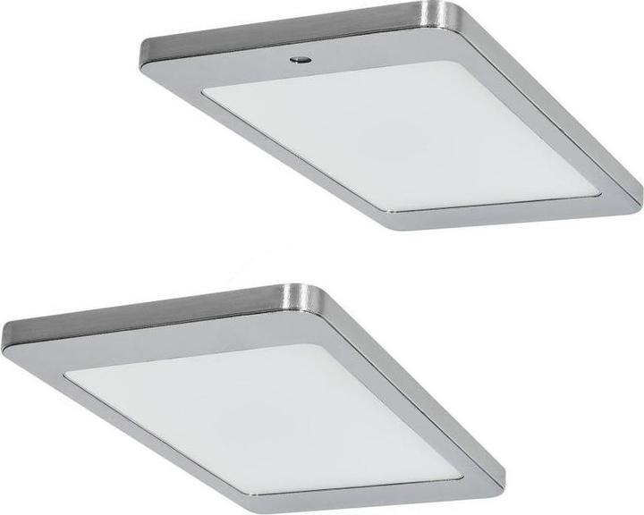 Brinkdöpke LED Unterbauleuchte Kyra 2 x 4,8 W warmweiss Edelstahl Optik Dimmer Konverter Flächen-LE (399 lm)