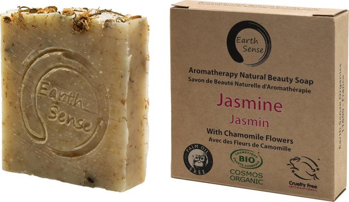 Produktbild Natura Punto Palmölfreie feste Bio-Seife, min. 72% kaltgepresste Öle, Jasmin mit Kamillenblüten (Hartseife)