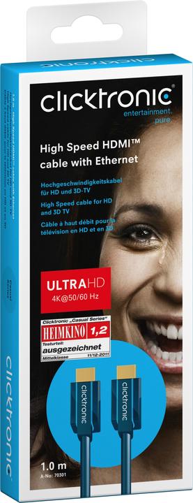 Actual product image Goobay Clicktronic High Speed HDMI Cable Ethernet (1 m, HDMI)