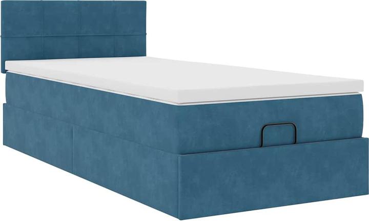 Immagine prodotto VidaXL Ottomana con materasso in velluto blu scuro 120x200 cm (120 x 200 cm)