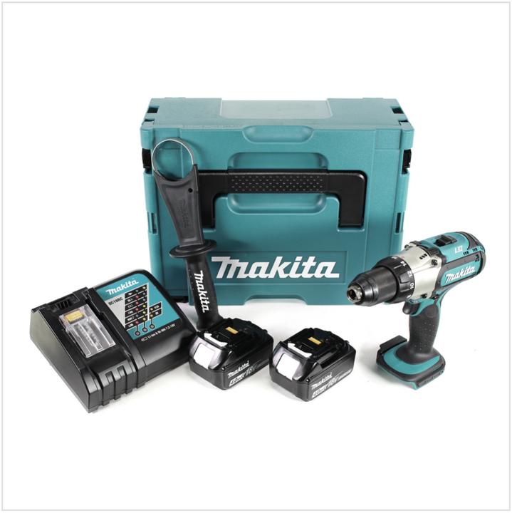 Produktbild Makita DDF 451 RMJ Akku Bohrschrauber 18V 80Nm + 2x Akkus 4,0Ah + Ladegerät im Makpac (Akkubetrieb)