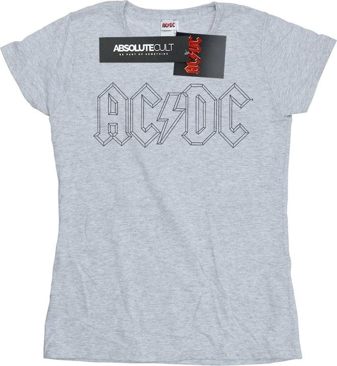 AC/DC Schwarz Outline Logo Baumwolle TShirt