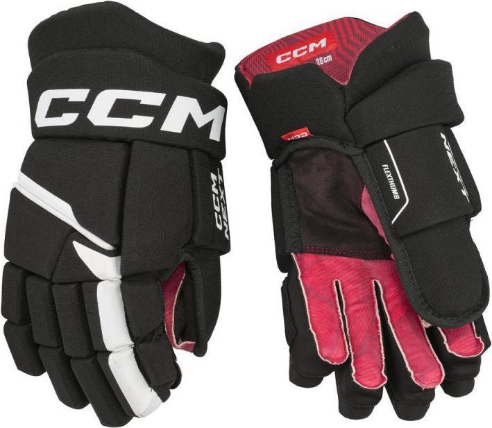 CCM NEXT JR Hockeyhandschuhe (11"/28 cm, Weiss/Schwarz) (11)