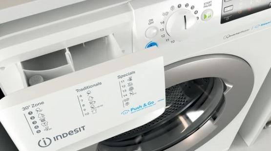Produktbild Indesit BWSE 71295X WSV EU Washing machine, Front Loading, Energy Class B, Capacity 7 kg, White (7 kg, Links, EU-Stecker)