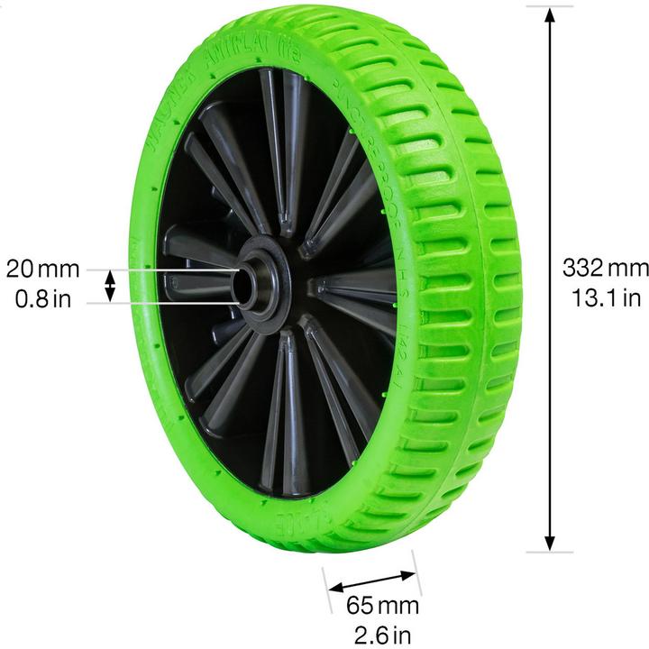 Actual product image Wagner System Wheel, puncture proof, foamed, wheel Ø x width 332 x 65 mm.
