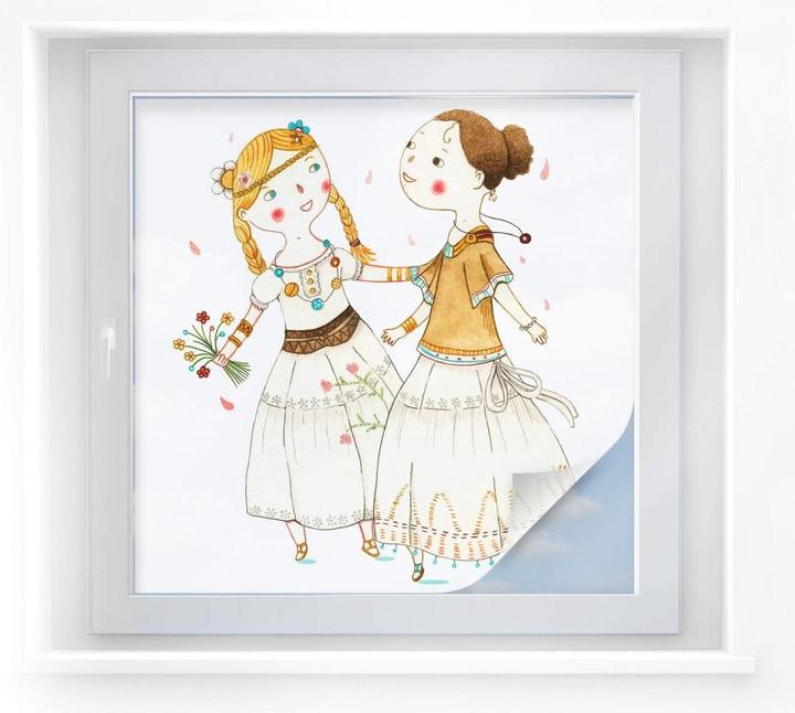 Produktbild Trenddeko Hippie Mädchen (70 x 70 cm)