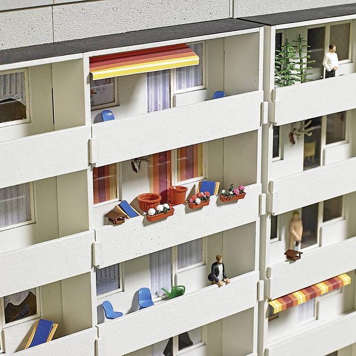 Actual product image Busch 1836 H0 Balkon-Set Bausatz