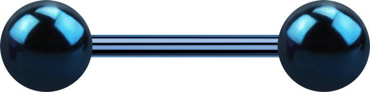 Actual product image Star Piercing Micro barbell dark blue with two balls (without brass, Surgical steel 316L)