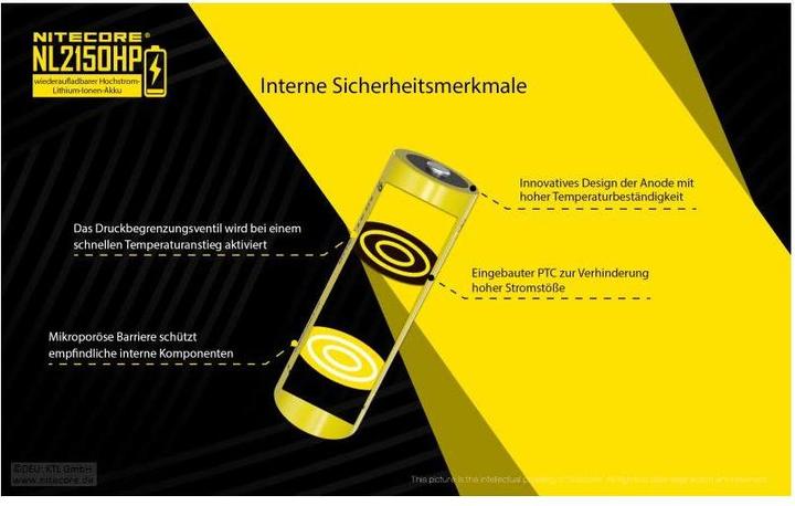 Produktbild Nitecore Li-Ion Akku Typ 21700 - 5000mAh - NL2150HP