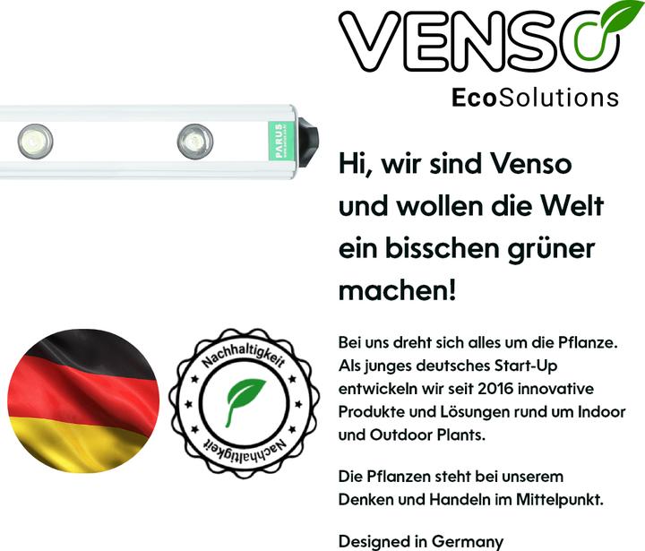 Produktbild Parus by Venso Wall Spot 120cm, Abstrahlwinkel 60°, LED Wachstumslampe, Grow Light für Zimmerpflanze (LED, 245 V)