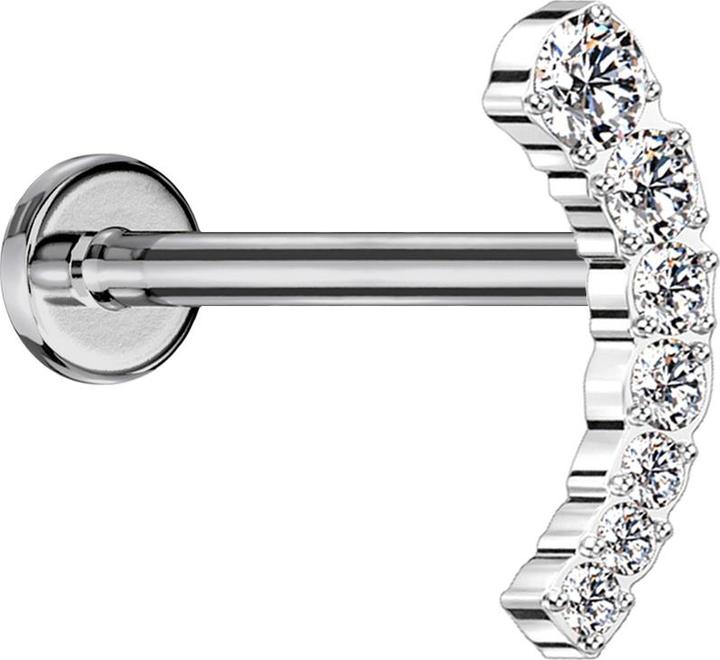 Immagine prodotto Star Piercing Tunnel di carne Rosso Fuoco con cristallo Swarovski rosso e strato protettivo epossidico (Acciaio chirurgico 316L)