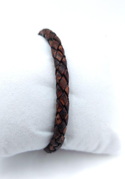 Produktbild Thomss Lederarmband No.23 Unisex Leder Braun & Edelstahlverschluss Umfang 19.7cm (19.70 cm, Edelstahl, 100% Leder)