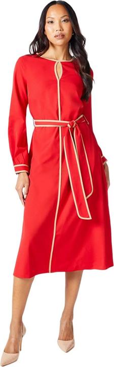 Actual product image Principles Womens/Ladies Premium Contrast Piping Belt Midi Dress (36 D)