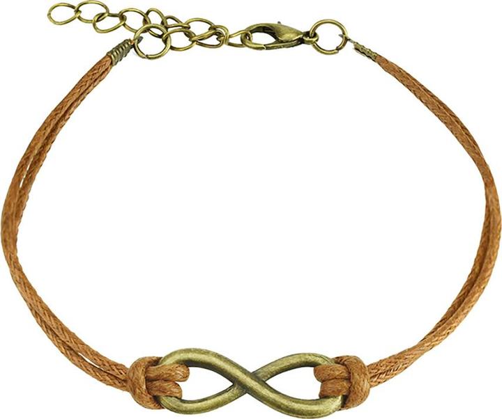 Immagine prodotto Star Piercing Kunstlederarmband braun Unendlich (20.50 cm, Ecopelle, senza ottone)