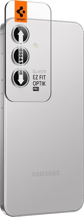 Actual product image Spigen Galaxy S24 Plus Camera Lens Protector EZ Fit GLAS.tR Optik Pro 2PCS Marble Grey (2 Piece, Samsung Galaxy S24+)