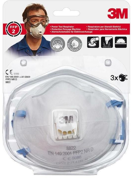 Image du produit 3M Masque anti-poussière confort 8822 (FFP2, 3 x)