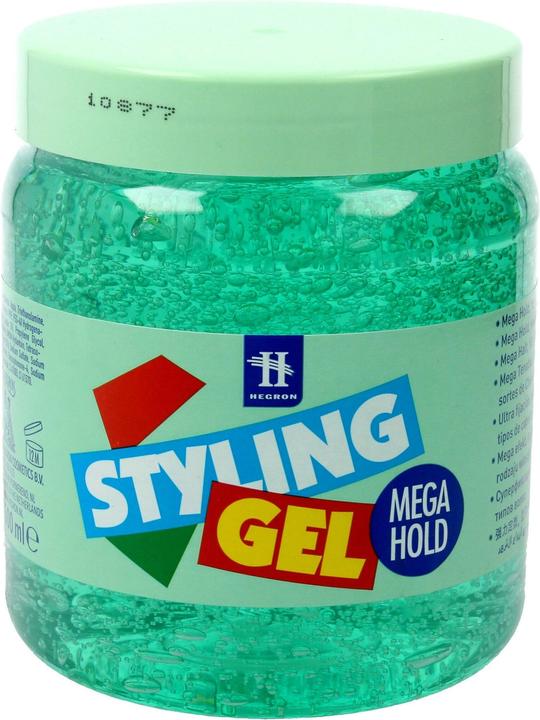Actual product image Tenex Hegron Styling Hair Styling Gel 500ml Mega Hold Green (Hair gel, 500 ml)