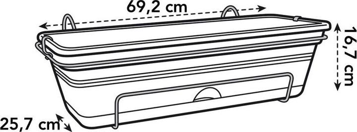 Actual product image Elho Green Basics Balcony Box Allin1 (68.50 cm)