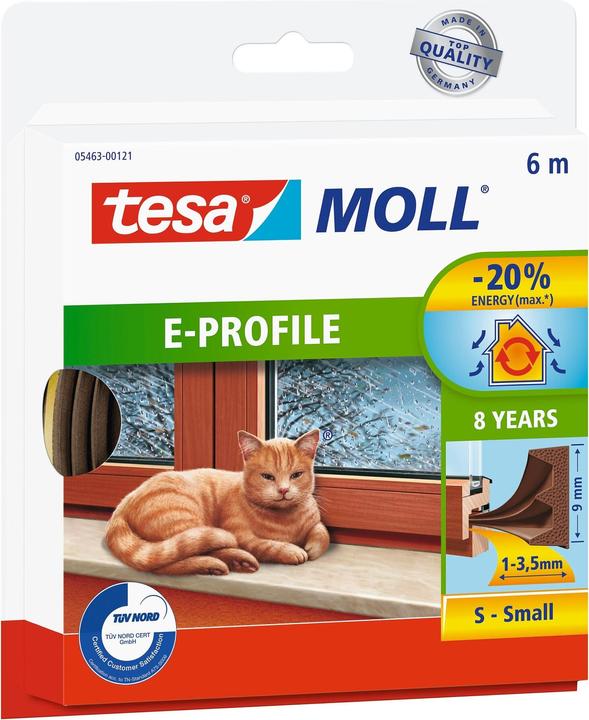 Image du produit tesa tesamoll CLASSIC E-Profil Joint de fenêtre, joint en caoutchouc pour l'isolation