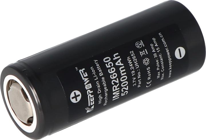 Produktbild Keeppower Akku IMR26650 - 15A (1 Stk., 26650, 5200 mAh)