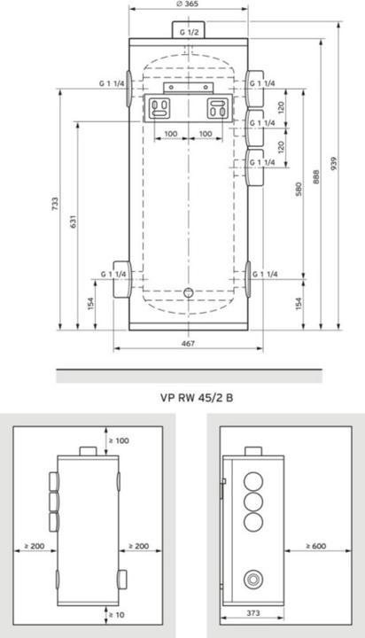Produktbild Vaillant Pufferspeicher VP RW 45/2 B